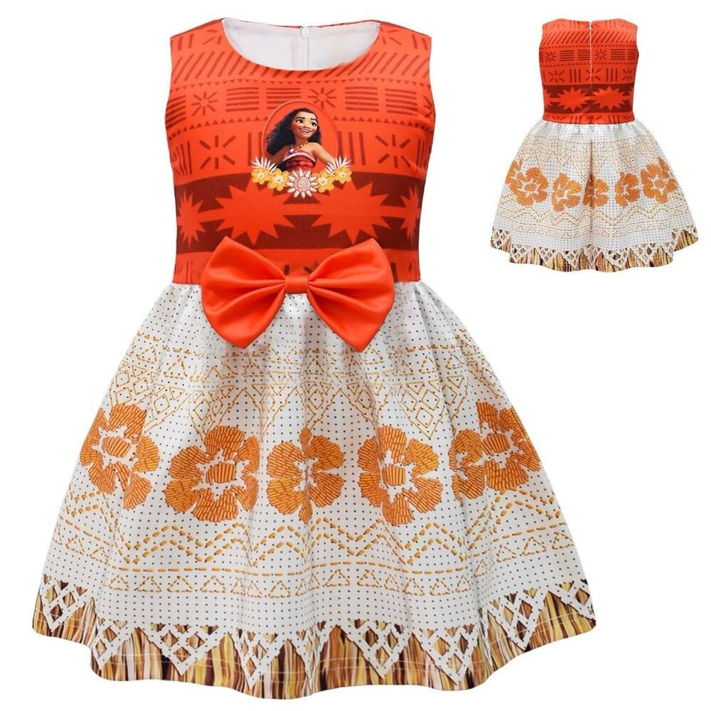Los Angeles Boutique Disney Princess MOANA Print Summer Party Casual Dress 5